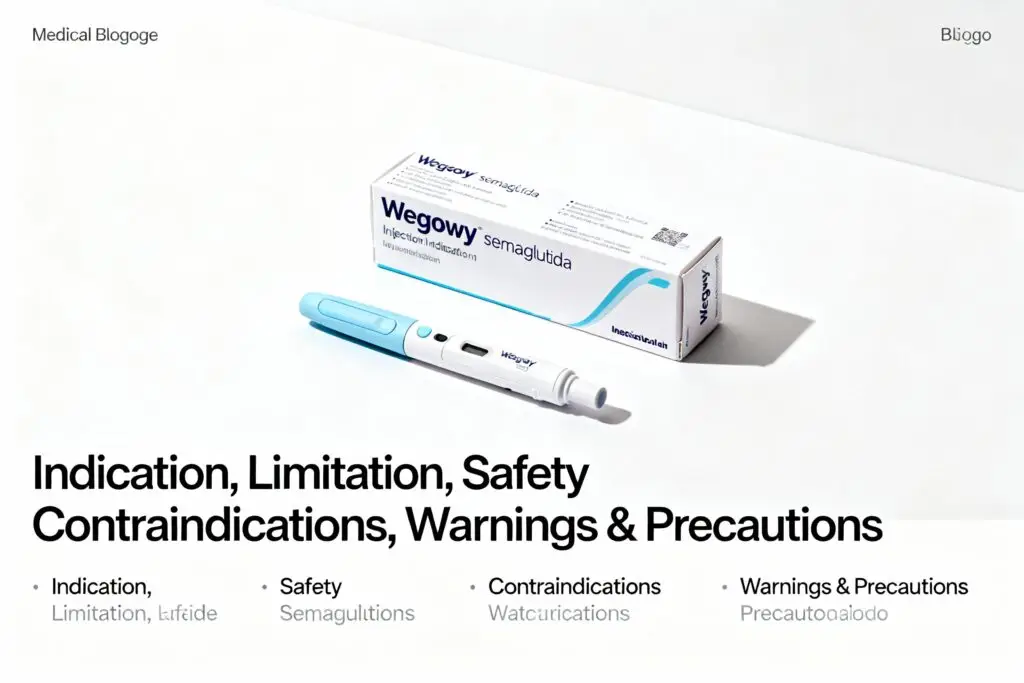 Wegovy® (semaglutide) injection: Indication, limitation, Safety, Contraindications, Warnings Precautions and More: